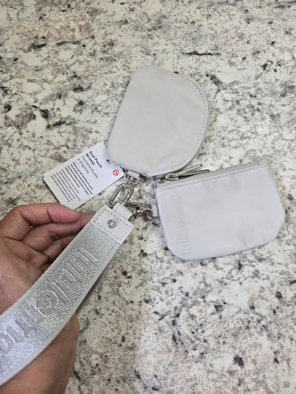 lululemon Dual Pouch Wristlet Gray - Picture 5 of 8